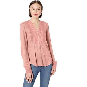 Lucky Brand Lace Mix Drop Needle Top size XL